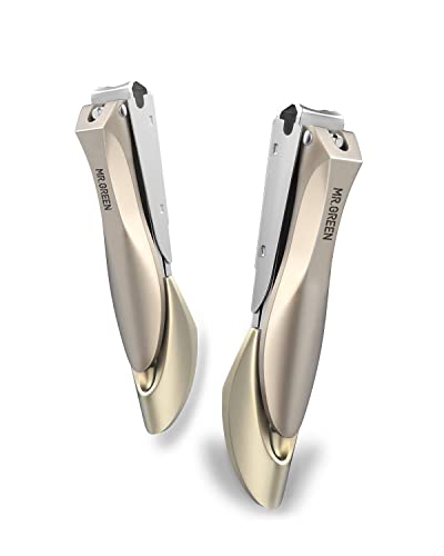 Nail Clippers for Thick Nails, Professional Nail Cutter with Catcher, Medical Grade Stainless Steel, Sharp and Durable Nail Clipper Kit for Men and Women, Bionics Design(Small and Big) M-1210plus - color: M-1210plus