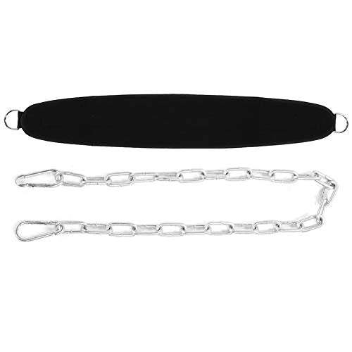 Professional Weight Lifting Belt with Iron Chain, Dip Belt for Pull Ups and Dips, Heavy Duty Oxford Cloth Gym Belt with Chain for Bodybuilding and Strength Training