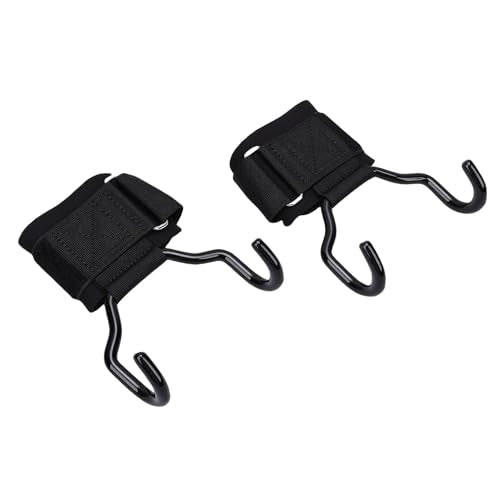 LiebeWH Weightlifting Wrist Strap Hooks with Non Slip Rubber Grip, Adjustable 330lbs Heavy Duty Wrist Support for Gym, Powerlifting and Strength Training
