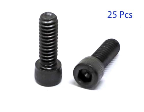 iexcell 25 Pcs 1/4-20 x 3/4" Alloy Steel 12.9 Grade Hex Socket Head Cap Screws Bolts Kit, Black Oxide Finish - size: 1/4-20 x 3/4"