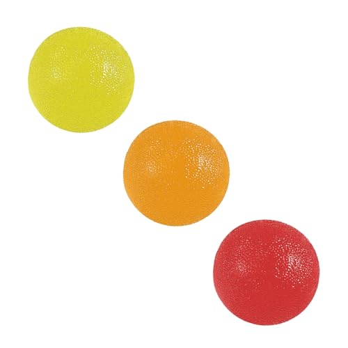 Stress Balls Squeeze Balls for Hand Strengthening Devices with Different Resistance Levels for Finger Forearm Wrist Exercise Relaxation and Pain Relief - color: Round Yellow Orange Red 15-20-25kg
