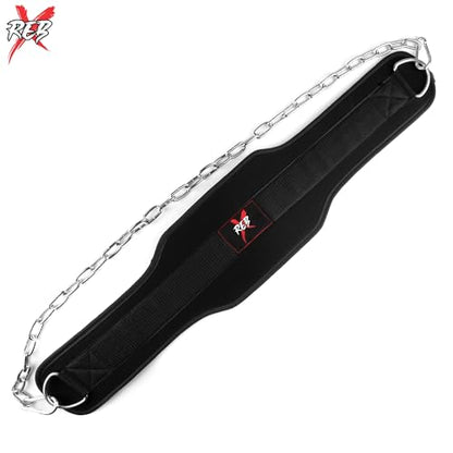 Weight Belt – Heavy-Duty Nylon Dip Belt with Neoprene Padding – Ideal for Pull-Ups, Chin-Ups, Dips, Squats & Strength Training – Unisex Weightlifting Belt