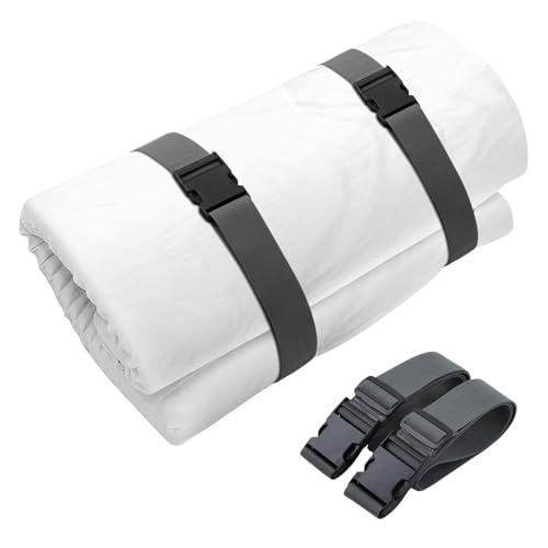 2 Pack Mattress Moving Straps, Adjustable Packing Straps with Buckles for Mattress Storage or Moving, Fits Queen & King (100" x 2") - color: Dark Gray, size: Queen & King