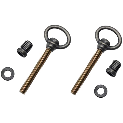2 PCS Swivel Mirror Mounting Bolt M8 Antique Brass Mirror Frame Screws for Retro Rotating Mirrors (Screw Lenght: 58 mm / 2.28") - size: 97 MM / 3.82 IN