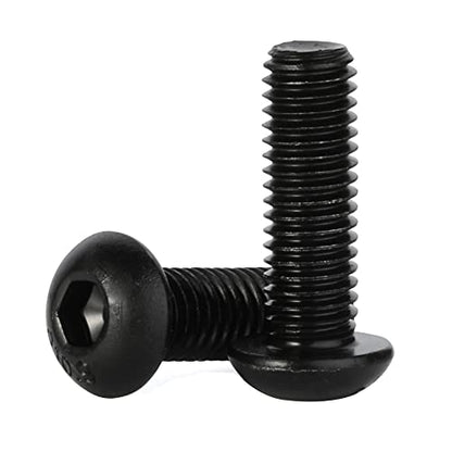 1/4-20 x 3/8" Button Head Socket Cap Screws, Pack of 50 | Allen Socket Drive, Black Oxide, Grade 10.9 Alloy Steel, Fully Threaded - size: 1/4-20 x 3/8"