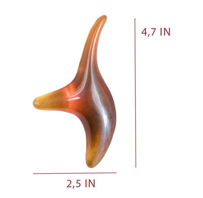 Broman Reflexology Tool - Trigger Point Massage Tool, Perfect for Full Body Massage, Ideal as Foot Massager and Hand Massager, Small Yet Mighty, Amber-Color - color: Ambercolor