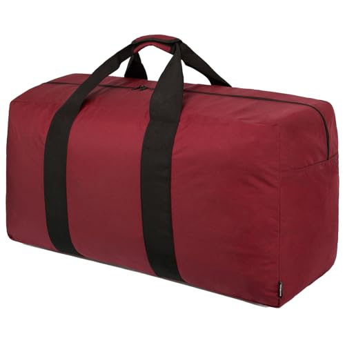 Vorspack Extra Large Duffle Bag for Travel - 100L Duffel Bag for Men Gear Bag for Storage Foldable Weekender Bag for Overnight Camping - Red - color: Red, size: 100 l
