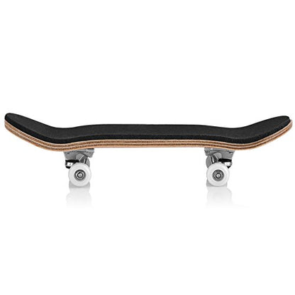Professional Mini Fingerboards, Maple Wooden Alloy Fingerboard Finger Skateboards with Box Reduce Pressure Kids Gifts Finger Skateboard - color: White