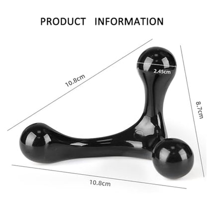 3 Point Hand Held Massage Tool, 2 Pcs Manual Trigger Point Massage Tools Deep Muscle Tissue Manual Massager, Handheld Palm Pressure Point Body Massager for Neck Shoulder Back Leg Muscle Pain Relief