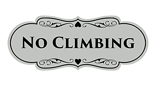 Signs ByLITA Designer No Climbing (Lt Gray) - Small - color: Lt Gray, size: 2 x 5" - Small (1 Pack)