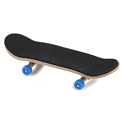 Tyenaza Finger Skateboard Wooden Fingerboard Toy Professional Stents Skate Set Stress-Relieving Children's Gifts Finger Skateboard(Dark Blue) - color: Dark Blue