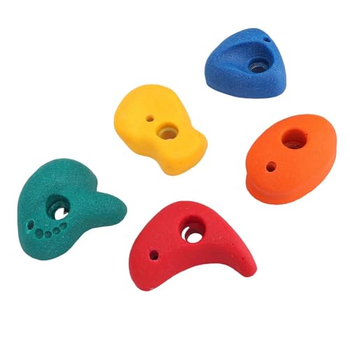 Keenso Climbing Holds, Vibrant Resin Grips, Fun Shapes for Kids Age 3+, Indoor Outdoor Play Wall Equipment