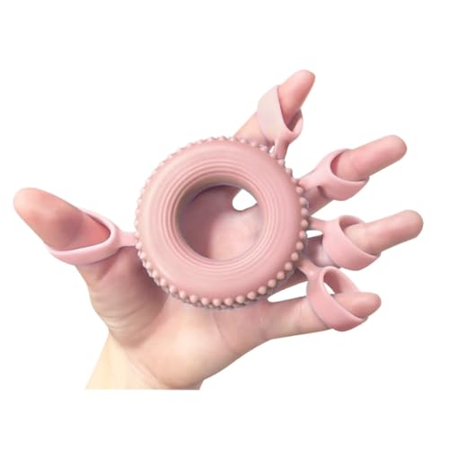 2-in-1 Silicone Hand & Finger Strengthener - Grip Exerciser for Wrist Pain Relief, Carpal Tunnel, Trigger/Mallet Finger - Desk Exercise Equipment for Office & Home Use