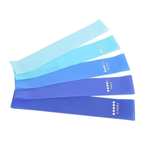 Cekaso Resistance Exercise Bands with 5 Resistance Levels for Strength Training and Physical Therapy, 5 vary - size: Blue