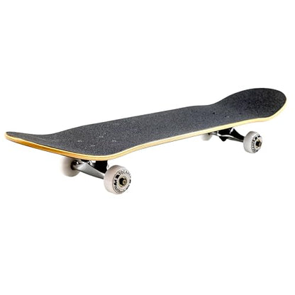 Yocaher Poker Series Pro Complete Skateboard 7.75” x 31” – Double Kick Concave Deck, ABEC-9 Bearings, 54mm Wheels, Aluminum Alloy Trucks, BlackWidow Grip Tape – Trick Skateboard for Beginners & Teens - color: King of Spades