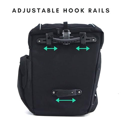 Vincita Bike Pannier Hardware DIY Mounting Attachment Kit for 20mm Racks | One Complete Attachment Set to Convert Any Bag or Backpack for Bicycle Racks - size: Rack Diameter Up to 20mm