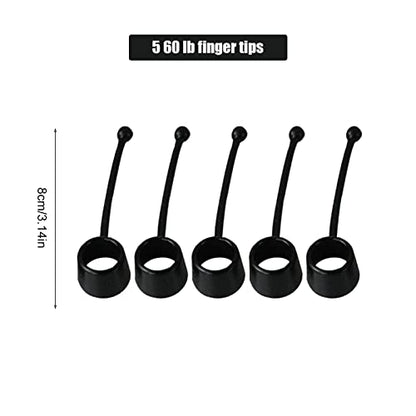Elastic Silicone Finger Strengthener, 5 Hand Exerciser, Recovery Physical Equipment Workout Extension, Hand Grip Trainer Strength Stretching Rehabilitation - size: 60 lbs 5 finger cots