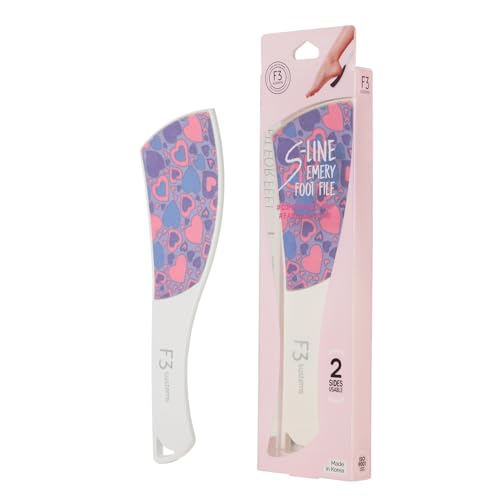 S-Line Emery Foot File, Colossal Double-Sided Pedicure Tool, Effective for Cracked Heel, Ergonomic Design for Easy Grip (Purple Heart) - color: Purple Heart