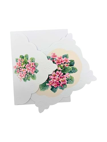 Poster Foundry Set of 3 - Pink and Blue African Violets Boxed Note Cards by Carol Wilson NCP2201 - color: Floral - Violets, style: 3 gift box sets / 30 cards total