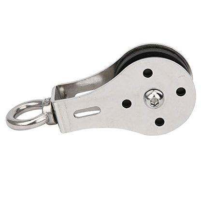Exercise Bearing Pulley | Silent Traction Wheel for Lifting/Climbing/Gym | Stainless Steel & Nylon Construction | 237g Lightweight, 13x5.5x4cm