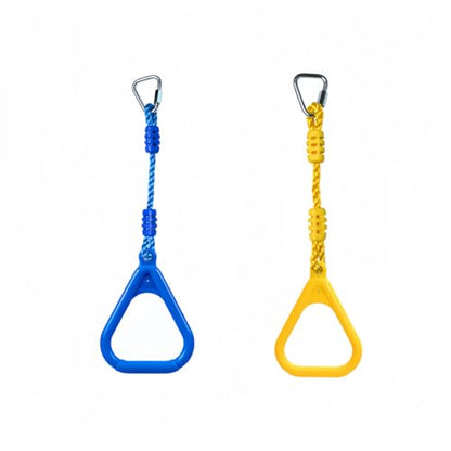 Climbing Gymnastic Rings for Kids - Strong Obstacle Course Ninja Ring Monkey Bars for Outdoor Backyard Play Sets, Swing Set - color: Ninja Rings