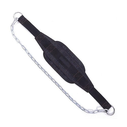 KOMBIUDA U-shaped Dip Belt Chain Weight Lifting Belt for Men Pull up Chin up Polypropylene Metal Chain Clip