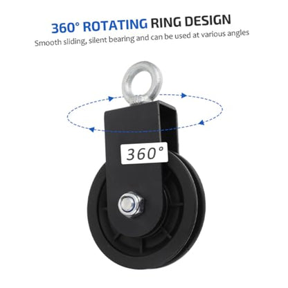 ULTECHNOVO DIY Home Gym High Drop Down Kit Pulley Cable System Silent Traction Pulley Heavy Duty