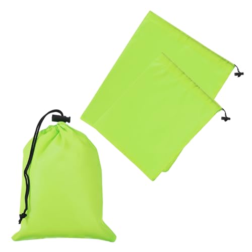 Drawstring Bag with Toggle, Stuff Sack String Waterproof Travel Storage Bags Cinch Stuff Pouch -Fitting for Gym - color: Light Green, size: 14" x 16"