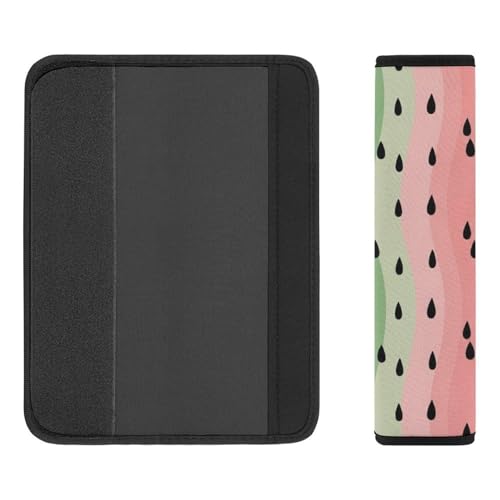 1 Pair Soft Padded Seat Belt Cover for Child, Most Cars, Summer Fruit Red Green Watermelon Shoulder Harness Cover, Neck and Shoulder Support - color: Pattern 236