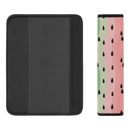 1 Pair Soft Padded Seat Belt Cover for Child, Most Cars, Summer Fruit Red Green Watermelon Shoulder Harness Cover, Neck and Shoulder Support - color: Pattern 236