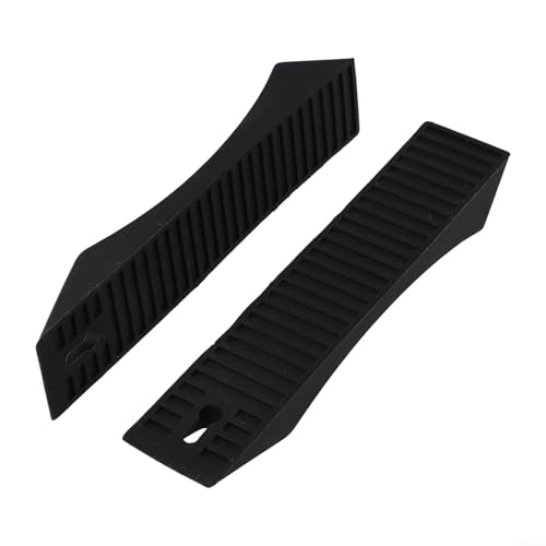 Silicone Deadlift Wedges For Weight Lifting, Anti-Slip Barbell Loading Blocks For Powerlifting And Squats, Portable Plate Lifters For Gym Strength Training(Black) - size: Black