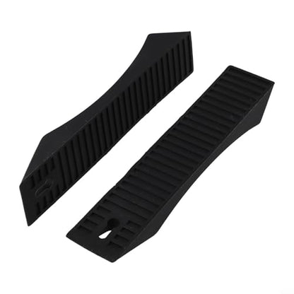 Silicone Deadlift Wedge Blocks, for Weight Lifting, Anti-Slip Barbell Loading Pads, for Powerlifting Squat, Portable Gym Accessories to Load Plates Easy(Black) - size: Black