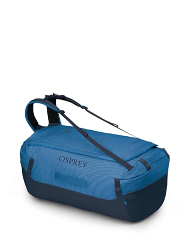 Osprey Transporter Lightweight Travel Duffel Bag - Extra Large Water Resistant Durable Gear Bag for Men and Women - color: Blue Flame/Nocturnal Blue, style: 95l