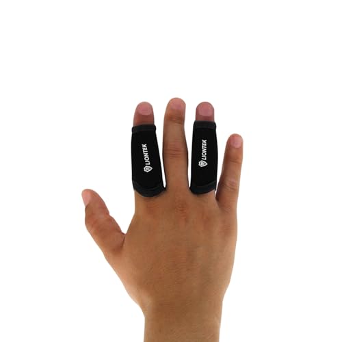 LIONTEK Single Finger Sleeve Pair - Sports Compression Finger Sleeve for BJJ, MMA, Basketball, Weight Lifting, and More - size: X-Large