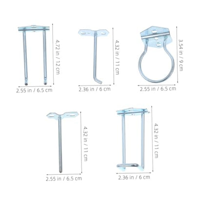 Healifty 5pcs Metal Pegboard Hooks for Hardware Tool Hanging Board Heavy Duty Tool Holder Hook Accessories