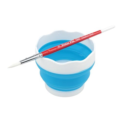 Creative Mark Collapsible Paint Brush Water Cup 10oz Capacity - Durable & Leak-Proof, Space-Saving Design, Ideal for Artists, Travel, Plein Air Painting, Mural Painters, Studio Use - size: 10oz Cup