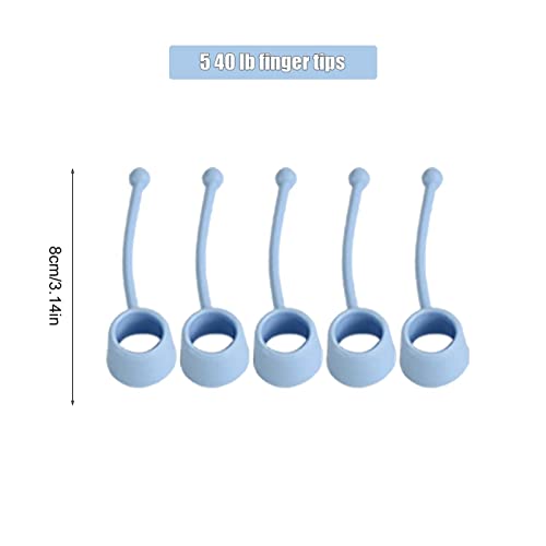 Elastic Silicone Finger Strengthener, 5 Hand Exerciser, Recovery Physical Equipment Workout Extension, Hand Grip Trainer Strength Stretching Rehabilitation - size: 40 lbs 5 finger cots