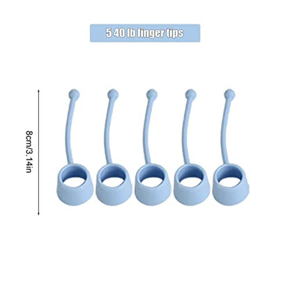 Elastic Silicone Finger Strengthener, 5 Hand Exerciser, Recovery Physical Equipment Workout Extension, Hand Grip Trainer Strength Stretching Rehabilitation - size: 40 lbs 5 finger cots