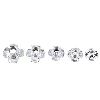 T Nuts Pronged Tee Nut Pronged Tee Nut Assortment Kit for Rock Climbing Holds Wood Cabinetry 90pcs Carbon Steel