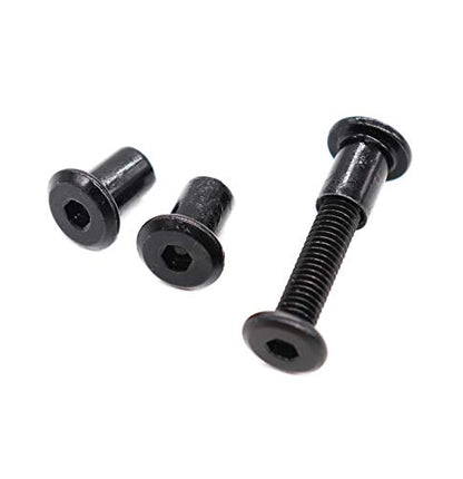 10-Pack Black Hex Socket Cap M6x30mm Screws for Furniture Baby Bed Chairs with M6x12mm Black Rivet Countersunk Cap Connector Nuts - size: M6 x 30mm (10 pcs)