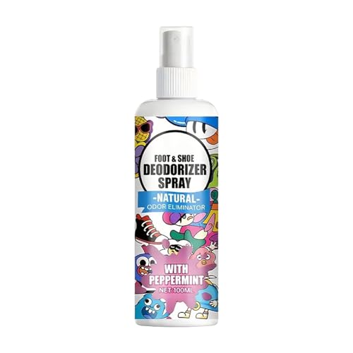 Shoe Deodorizer Spray 100ml Shoe Smell Eliminator Spray | Footwear Odor Removal Mist for Travel Hiking Home Tennis Leather Fabric Canvas Sneaker