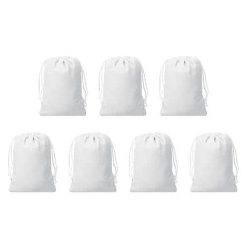 Drawstring Dice Bag 3.54" x 4.72" Durable Flocking Cloth Tarot Card Bag Perfect for Dice Storage & Jewelry & Chess & Cosplay Coin & Board Gaming Accessories (White, 7pcs) - color: White, size: 3.54"x4.72"
