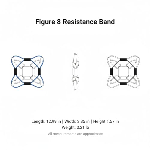 Figure 8 Resistance Band with Handles for Upper Body Exercise, TPE Exercise Loop for Arm and Shoulder Movement, Portable Fitness Gear (1 Pack) - color: Pink