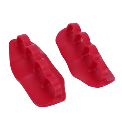 Generic Non Slip Workout Grips Rubber Finger Sleeve Pads for Enhanced Grip Stability and Safety in Gym Fitness Training Red 2 Pack