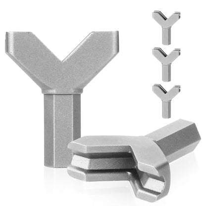 3pcs Hooks Driver Y Shape, Carbon Steel Power Wing Nut Driver Bit Set Practical Slot Wing Nuts Drill Bit Socket Tool Eye Y Cup Hook Driver for Wall and Ceiling Hook Screw Installation