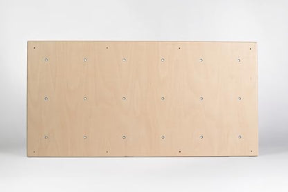DIY Climbing Wall Panel – 47" x 23.5" Birch Plywood, Pre-Drilled T-Nuts, Textured & Paintable Surface – Indoor Home Gym & Kids Playroom Rock Wall Panel (Climbing Holds Not Included) (Natural) - color: Natural