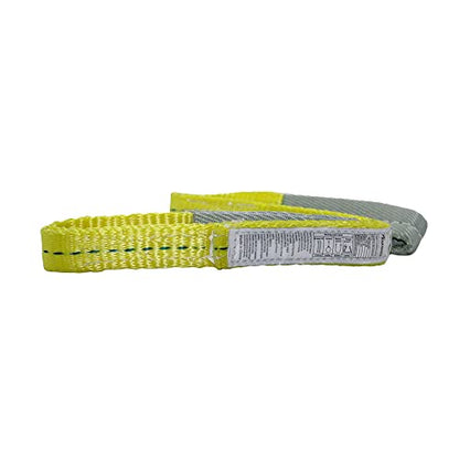 3FT Lift Sling Straps, 2 Ply Polyester Rigging Straps, 1inch Web Sling, 3100LBS Load Capacity Flat Eye-Eye Web Sling for Hoist, Tree Stumps, Heavy Duty Cargo