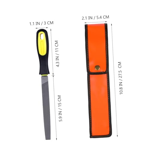 UEETEK 6-inch Hardened Steel File Flat Metal File Sharpening Tools with Comfortable Hand Grip Handles
