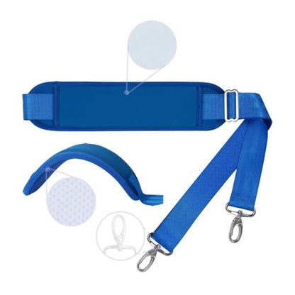 60 Inch Shoulder Strap for Bag with Removable Ultra-Thick Pad | 60" Shoulder Strap with Removable Thick Pad,Adjustable Buckles and Metal Hooks, for Briefcase/Laptop/Messenger/Luggage Bag - color: Blue