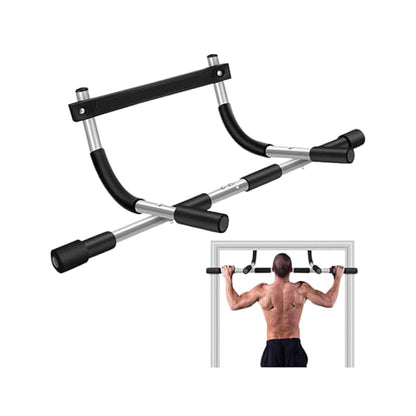 SteelCrush Pull Up Bar for Doorway – No Screws, No Damage Door Frame Chin Up Bar for Apartments & Renters, Multi-Grip Upper Body Workout, Fits 27–36" Doorways, 330 lbs Capacity